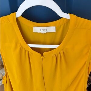 LOFT Vibrant Yellow Sleeveless Blouse